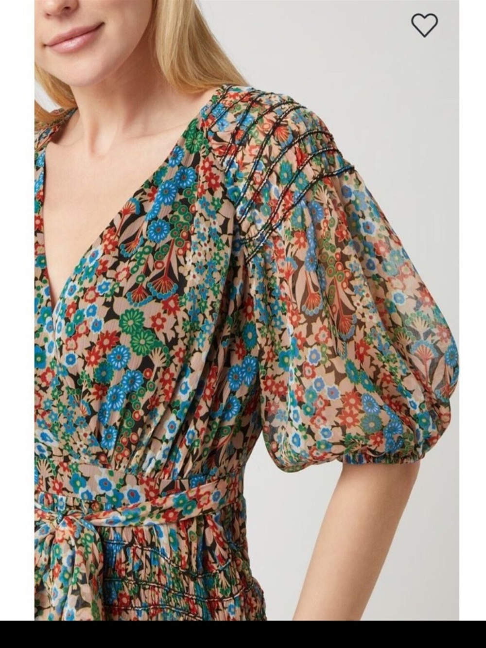 Ted Baker Tiania Smock Panel Wrap Mini Dress - Picture 4 of 13